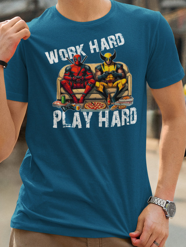 Work Hard Play Hard. Soft-Style T-Shirt