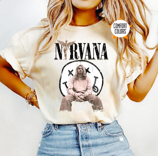 Vintage Nirvana Comfort Colors Band T-Shirt
